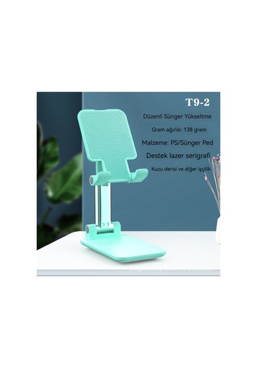 Aurora Taşınabiler Teleskopik Tembel Katlanır Masasüstücep Telefonu Standıyeşil Yeşil