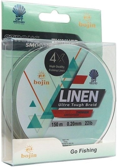 DFT Bojin 4X Linen İp Misina 0.20 mm 150 m Yeşil