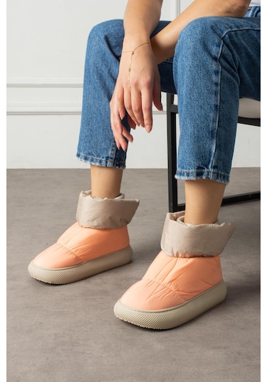 Shoetek Seina Kadın Bot&bootie Bilek Trikolu Paraşüt Kumaş Soman Pembe