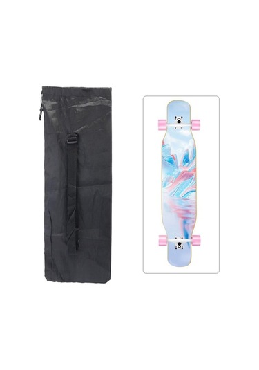 Pazly Suntek Su Geçirmez Longboard Ve Kaykay Çantası Balık 122x38cm Siyah Siyah