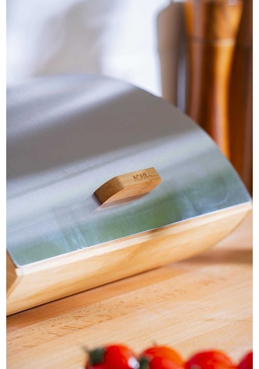 Acar Sirius Bambu Ekmek Saklama Kutusu - 35,5 25 16,5 Cm Ahşap