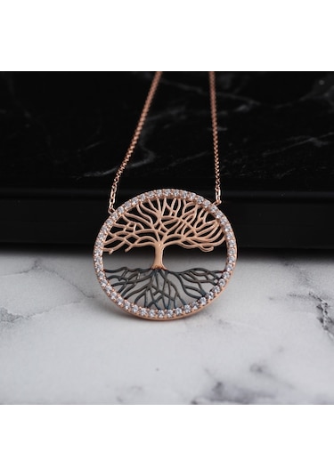 Glorria Gümüş Hayat Ağacı Kolye (381943722)