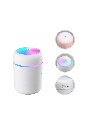 Muratech Humidifier Led Işıklı Mini Ortam Oda Kokusu Aromaterapi Buhardanlık