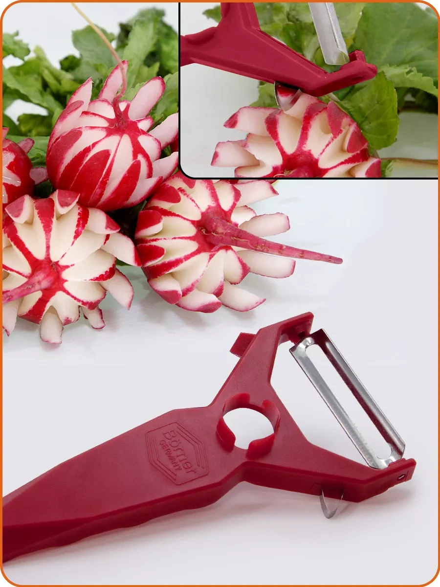 Borner 5'i 1 Arada Sebze Soyucu-dekoratör 4343764 Bordo