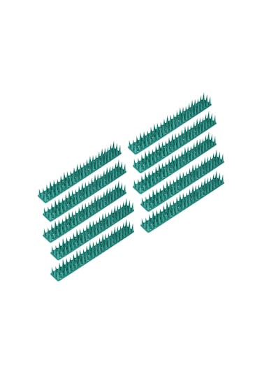 Tenfowee 10 Adet Yeşil Plastik Kuş Engeli Tespiti - 36 Cm Çıt Çıtlı Bahçe, Duvar, Eve Koruyucu Tırnaklar - 10 Yıl Dayanıklı