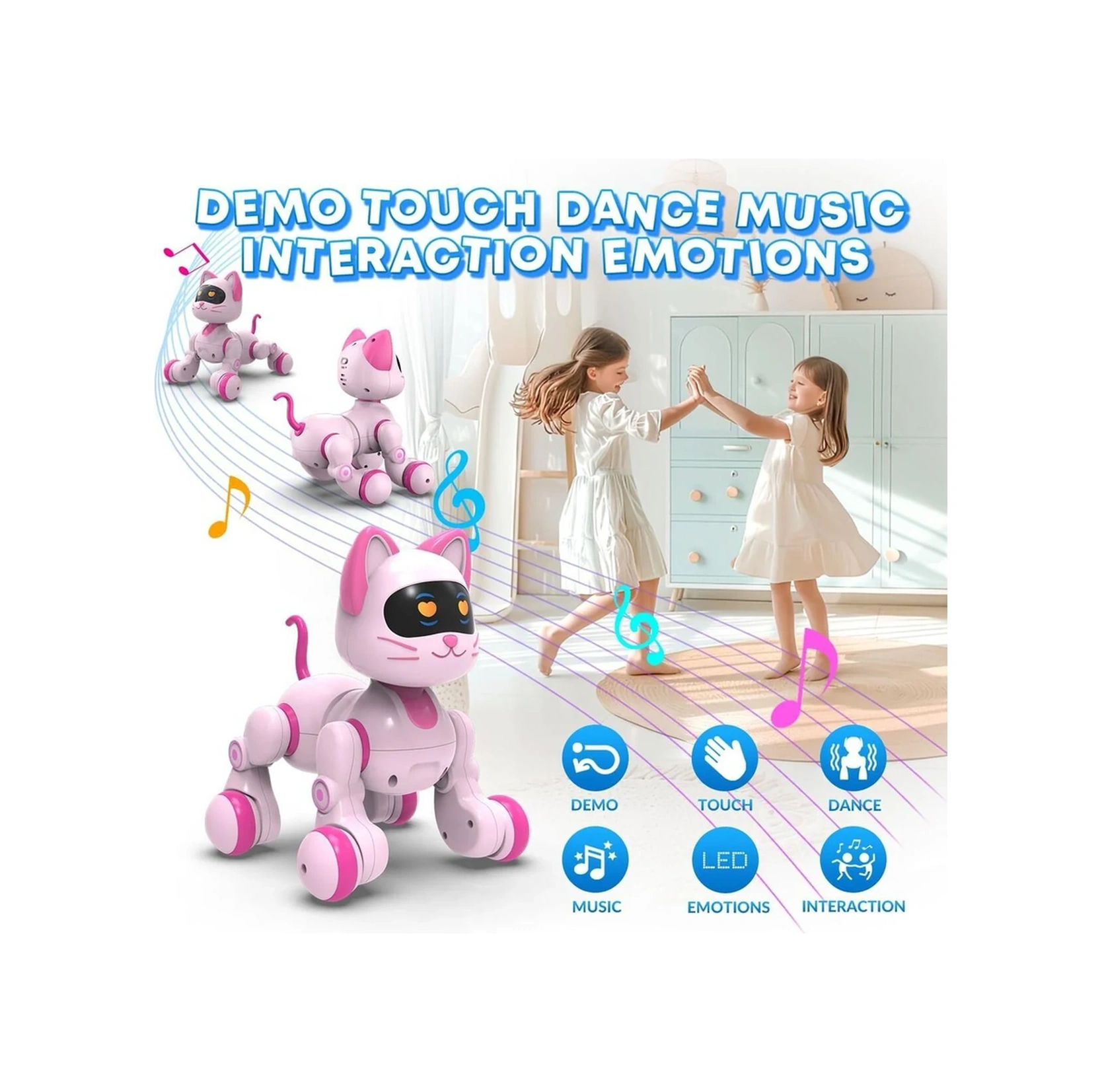 Seher Oyuncak Işıklı Sesli Şarjlı Robot Kedi Item Kod : Sh40194 Mor