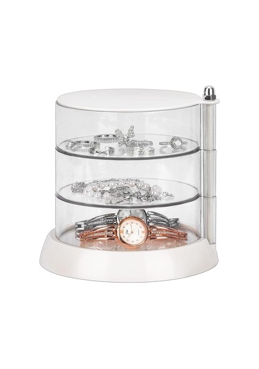 Saç Aksesuarları Düzenleyici Şeffaf 3 Katlı Akrilik Düzenleyici Kız Saç Tokası İçin Katmana Göre Sınıflandırarak Saklama Kutusu Saç Aksesuarları Bilezikler Yüzükler Bilezikler İçin Şeffaf