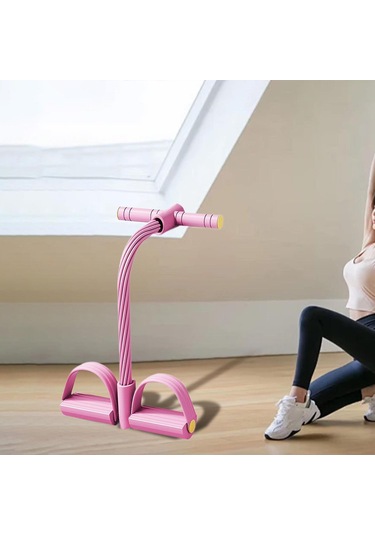 Suntek Omuz Kol Bel Için Pedal Direnç Bandı Çok İşlevli Pembe