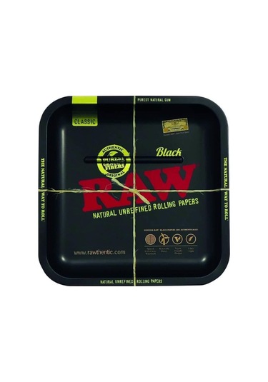 Kare Metal Tepsi Raw Siyah