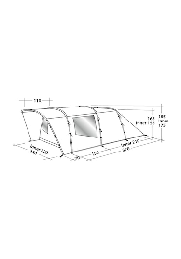 Easy Camp Palmdale 400 Blackroom Yüksek Aile Çadırı 4 Kişilik Mavi