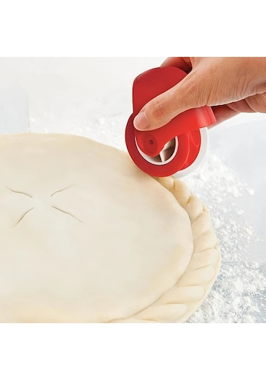 Fochsia 1 Adet Kırmızı Plastik Pizza Pasta Kıvırma Aparatı Gıda Güvenliği Pişirme Ve Dekorasyon Aracı