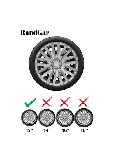 Fiat Palio 13 İnç Jant Kapağı 4 Adet Gri G110 Rand