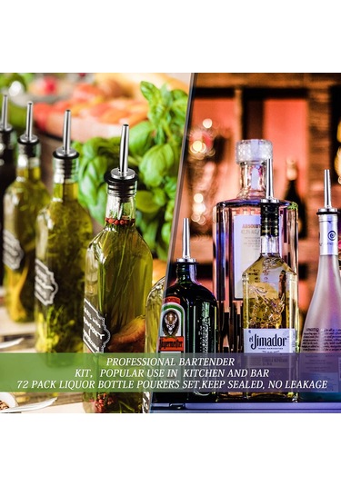 Xiyyadms Paslanmaz Çelik Sütunluk, Yağ/şarap/alkol Flaşları İçin Akışkan Dağıtıcı, Akıllı Tapağı, Pürüzsüz Satin Kaplama, 30mm Dış Çap Gümüş - Siyah