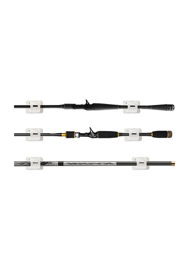 Lemestar 10 Adet Abs Malzeme Balıkçılık Kamışı Tutucu, Beyaz Renkli Özellikli Kayış Kilit Kalkanı Vidalama İçerir