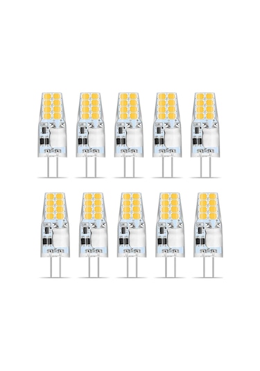 G4 Led Sıcak Beyaz, 10 G4 Led Ampul 12v, 3w Sıcak Beyaz 3000k 16x 2835 Smd 35w Halojen Ampulü Değiştirin, Titreşimsiz, G4 Akkor Ampul 350 Lümen, 360 Işın Açısı