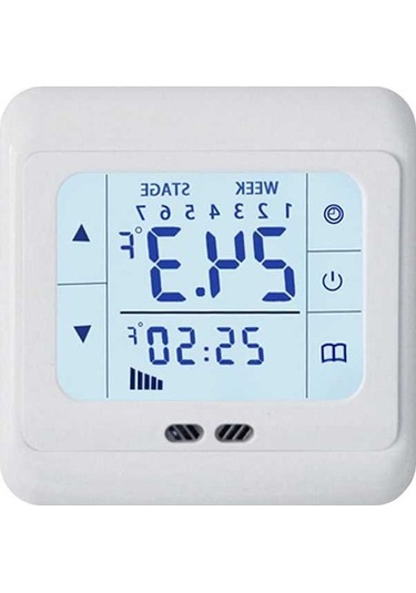 Artfulabode Elektrikli Isıtma Termostatı 0-99 C, 16000 Ma Dokunmatik Lcd Zemin Isıtma