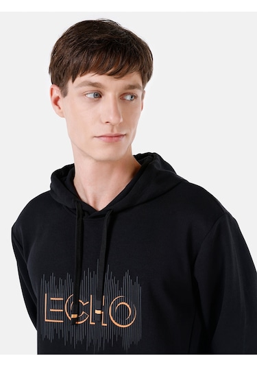 Colin's Colins Regular Fit Baskılı Siyah Erkek Sweatshirt Cl1067464 Siyah