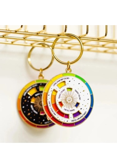 Abay Renk Tekerlek Anahtarlık - Ressamlar İçin Sanat Malzemesi Ve Hediyepembe