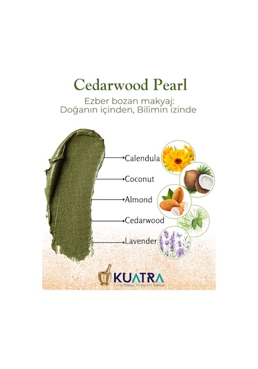 Kuatra Cedarwood Pearl Krem Far Yeşil