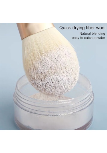 Sones 10 Adet / Set Makyaj Fırçası Mısır İpeği Elyaf Saç Gevşek Pudra Fırçası Yüz Ve Göz Makyaj Fırçası, Stil: Yeşil Silindirli