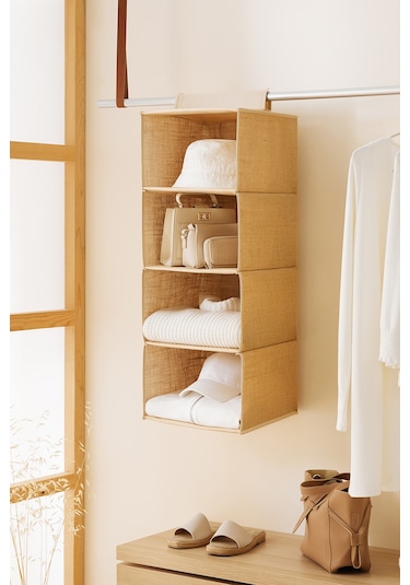 Ocean Home Textile 4 Katlı Jüt Dolap İçi Düzenleyici 30 x 30 x 80 cm