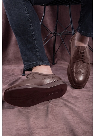 Lusso Hakiki Deri Erkek Günlük Klasik Ayakkabı, Hakiki Deri Klasik Ayakkabı, Derby Klasik