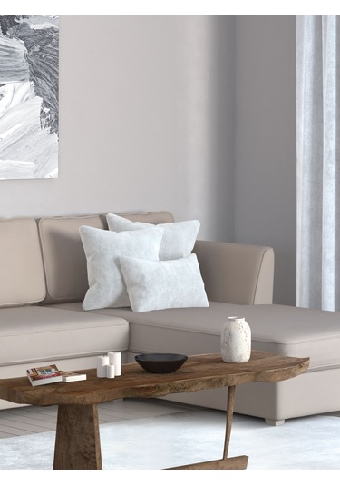 Home Daily Series Beyaz Renk Kırlent Yastık Kılıfı Beyaz