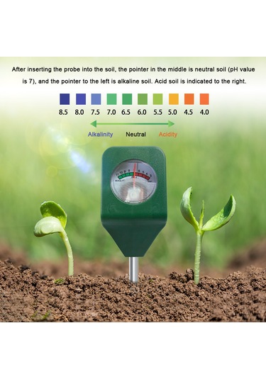 Lebihmurah 4640 Yıeryı Mini Toprak Ph Ölçer Toprak Asitliği Ve Alkalinite Test Cihazı Metal Prob İle Saksı Bitkileri Çiçekler Test Araçları