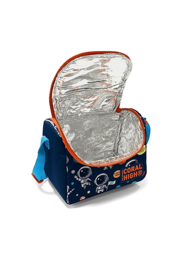 Coral High Kids Lacivert Mavi Astronot Desenli 3 Lü Okul Çanta Seti Set0123486
