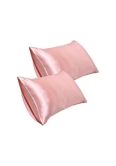 20 35 İnç Saten Yastık Kılıfı, Taklit İpek Yastık Kılıfı 2 Adet Diğer