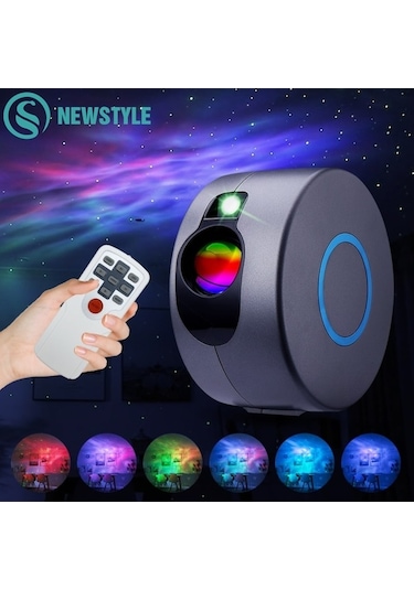 Triline Lazer Galaxy Yıldızlı Gökyüzü Projektör Gece Lambası Çok Renkli