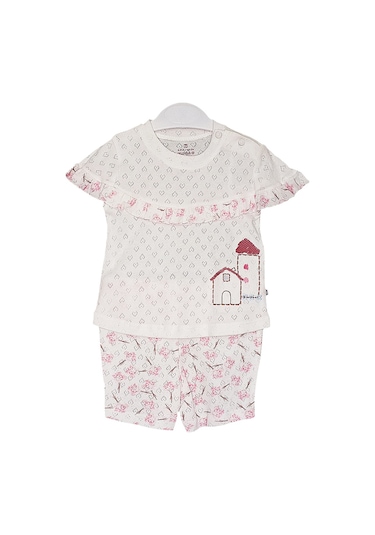 S-Mall Bibaby Naturel Şortlu Bebek Takımı - 2 Li - Ekru (491008320) Ekru