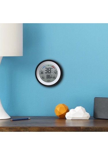 Youtek Sıcaklık Ve Nem Ölçer Cj3305f Siyah - Maksimum Minimum Değer Gösterimi, Dokunmatik Tuş, Masaüstü/duvar Kurulumu Pil Yok Siyah