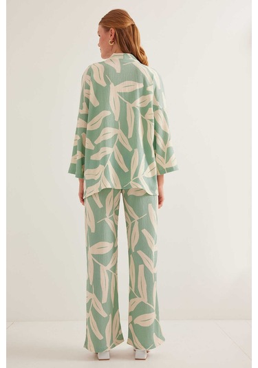 Gabria Desenli Kimono Takım Mint