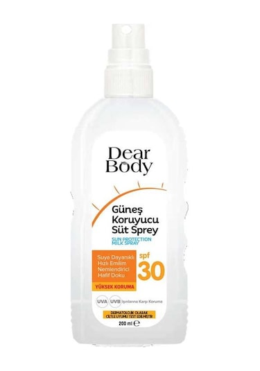 Dear Body Güneş Kuruyucu Süt Sprey SPF30 200 ML