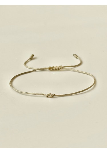 14 Ayar Dorika Toplu Rengarenk Altın Bileklik Gold Bracelet İpli Altın Bileklik Haki