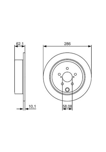 Subaru Legacy 2.0 2009-2014 Bosch Arka Disk 286mm 2 Adet