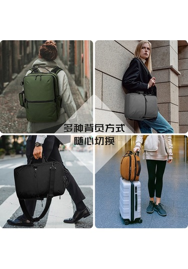 Wezone Erkekler İçin Şık 17 İnç Laptop Çantası - Büyük Kapasiteli Moda Sırt Çantası Siyah