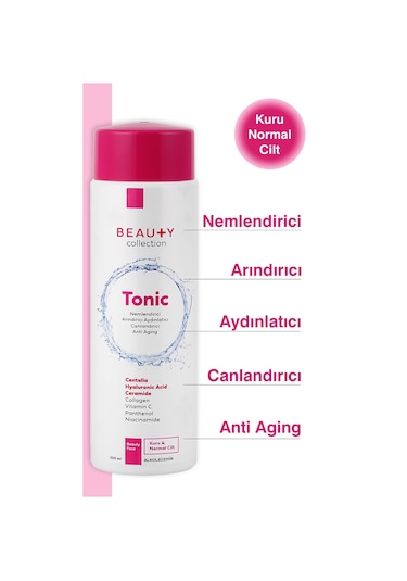 Beauty Collection Kuru ve Normal Ciltler için Temizleyici Tonik 200 ML
