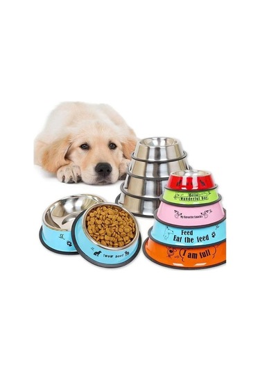 Dm Cbtx Anti-uç Paslanmaz Çelik Kedi Köpek Maması Kasesi Xxl 26 Cm