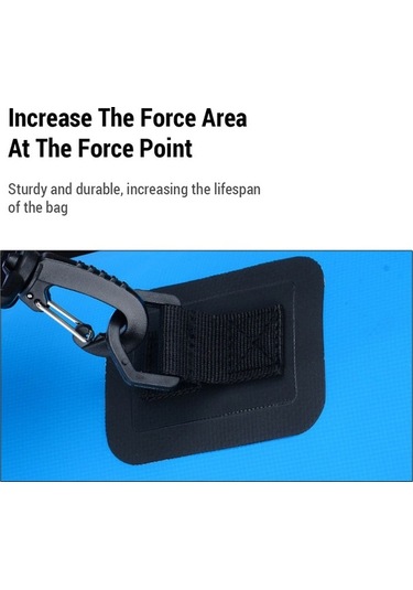 Pazly Dayanıklı Pvc Su Geçirmez Su Sporları Sırt Çantası - Hafif Siyah Siyah