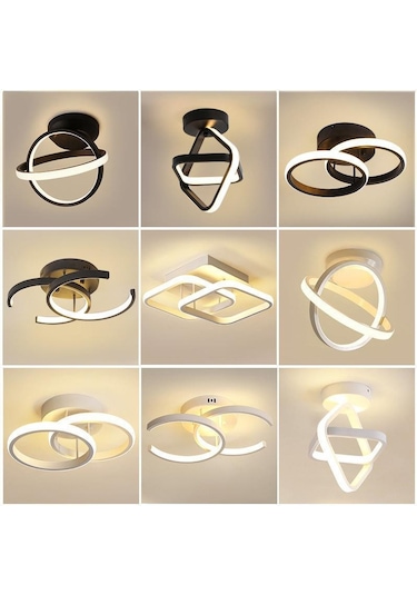 Sade Plafonyer Giriş Balkon Tavan Işığı Koridor Led Lambalar Çok Renkli