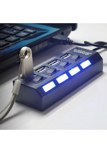 Auris Hb01 4 Port Usb Çoklayıcı Usb Hub Çoğaltıcı Ledli