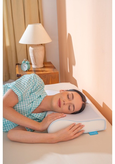 Visco Ortopedik Boyun Destekli Serinleten Jelli Yastık 51 36 11/7 Cm Beyaz