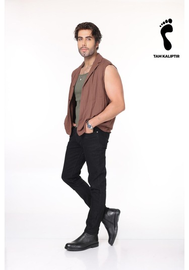 Hakiki Deri Kürklü Erkek Klasik Bot 408kma123 Siyah