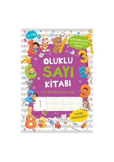 Oluklu Sayı Kitabı / Uçan Sihirli Kalem Ve Kalem Tutucu Hediyeli / 3+
