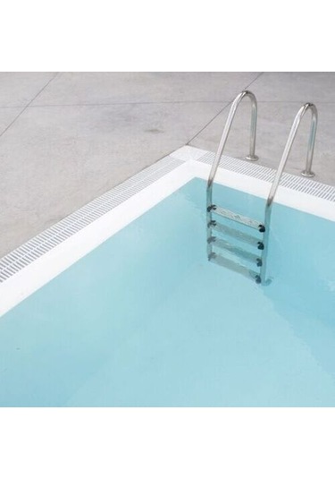 DEKOR HAVUZ 4 BASAMAK STANDART PASLANMAZ HAVUZ MERDİVENİ AISI 316