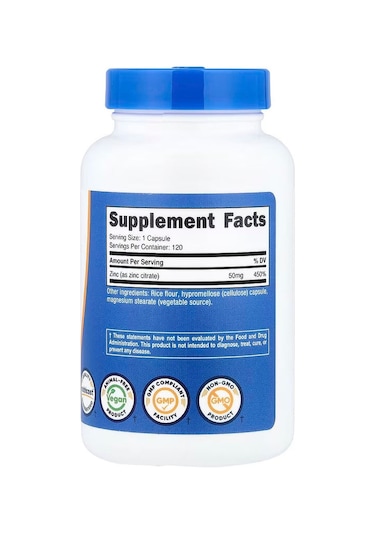 Nutricost Zinc Citrate 50 Mg 120 Caps
