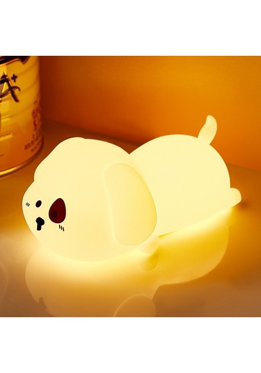 Cbtx Sevimli Köpek Dokunmatik Gece Lambası Yatak Odası Dekorasyon Led Işık Usb Şarj Başucu Musluk Lambası