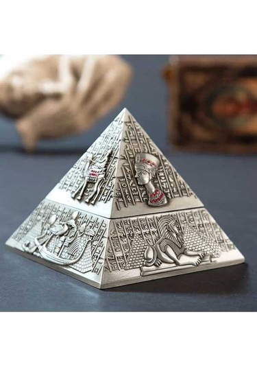 Tongxida Özellikle Mısır Firavun Rüzgar Geçirmez Metal Küllük Kapaklı Piramit Şekli Çok Renkli Moda Ve Konforlu Hayat Tarzı İç Çok Renkli